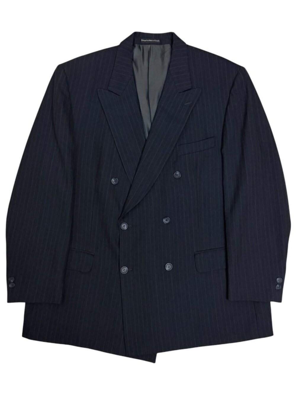 OSCAR DE LA RENTA Vintage WOOL Blazer Sport Coat Business Pinstripe Jacket 46R